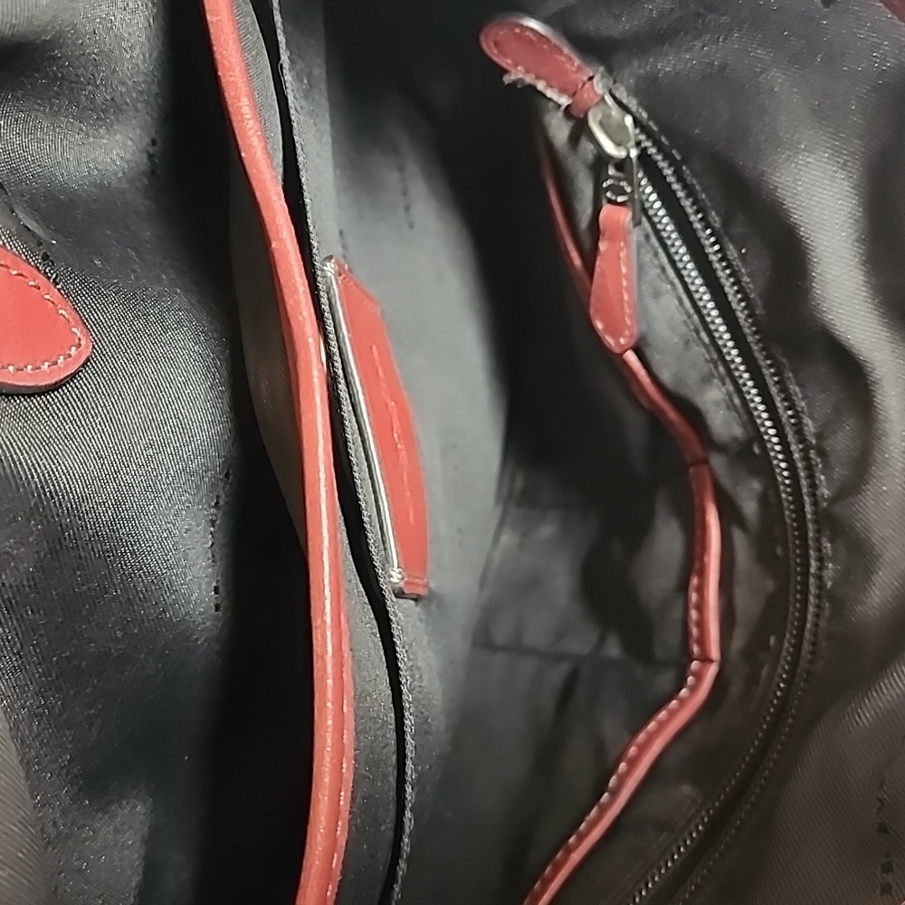 Coach Vintage Amazing XL Unisex Minimalist Burgundy Leather Backpack Rare Find - Picture 10 of 12